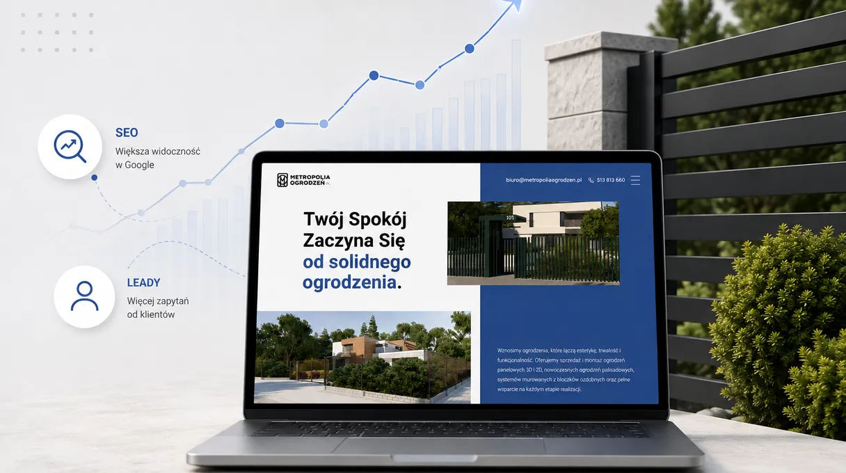 SEO i Google Ads jako dwa źródła leadów dla producenta ogrodzeń