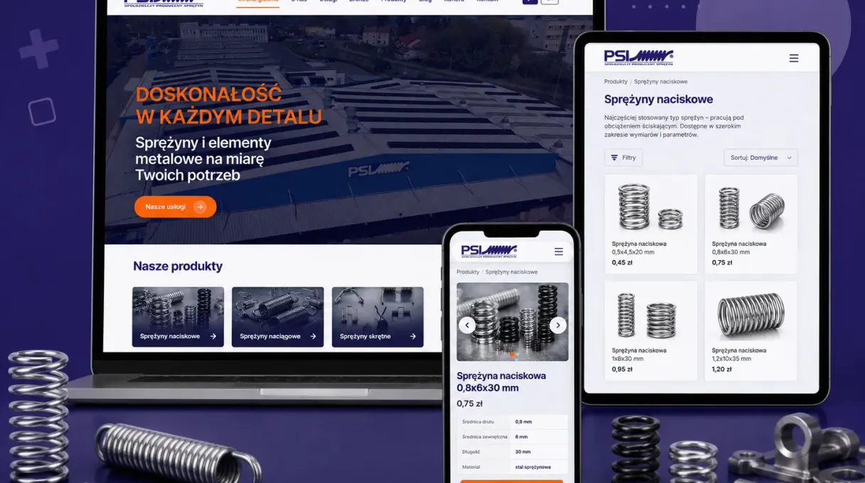 Nowa strona PSI - producenta sprężyn