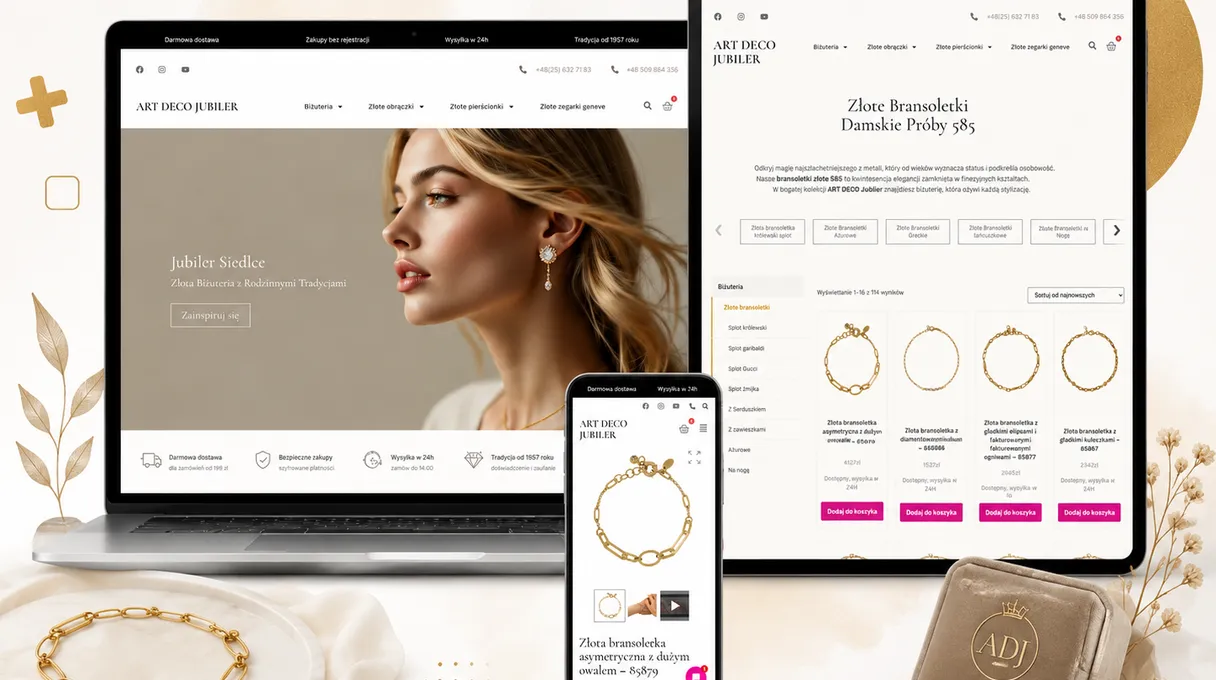 Optymalizacja sklepu jubilerskiego - jak rozwijamy e-commerce wspierający sprzedaż biżuterii